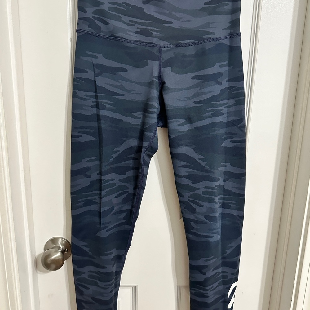 DYI Peloton Blue Camo Leggings High-Rise Waistband